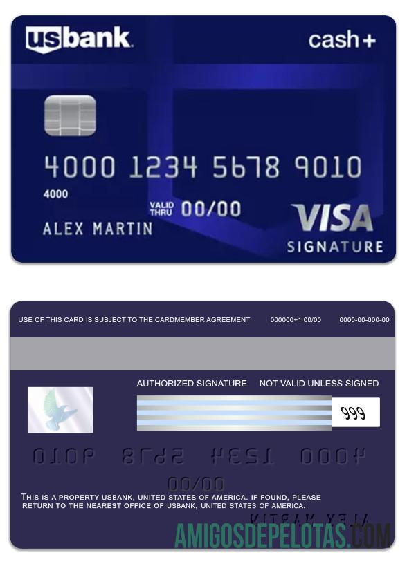 Cartão de Assinatura Visa Bancário dos EUA exemplo real